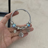 Wholesale Handpainted Stainless Steel Tree Of Life Beaded Open Bracelet Electroplated Jewelry For Women