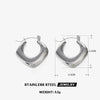 Wholesale Handpolished Geometric Ushaped Titanium Steel Earrings For Women Electroplated