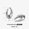Wholesale Handpolished Geometric Ushaped Titanium Steel Earrings For Women Electroplated
