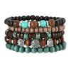 Wholesale Handstring Zinc Alloy Life Tree With Geometric Pattern Handmade Wooden Beads Vintage Style