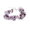 Wholesale Handworn Natural Crystal Agate Amethyst Double Bracelet Handmade Geometric Style