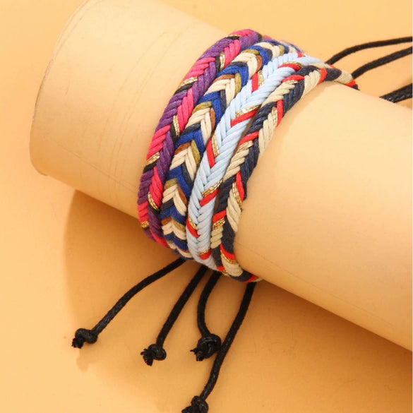 Wholesale Handwoven Cord Rope Bracelet Retro Natural Style Unisex