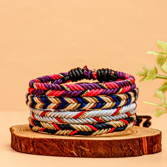 Wholesale Handwoven Cord Rope Bracelet Retro Natural Style Unisex