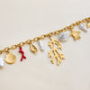 Wholesale Hanging Jewelry Stainless Steel Acrylic Pearl Shell Red Oil Dripping Coral Retro Minimalist Electroplating Style