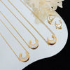 Wholesale Head Jewelry 316L Stainless Steel Electroplated Natural Style With Stars Sun And Moon Clouds Universe Pattern Pendant Necklace Earrings Set