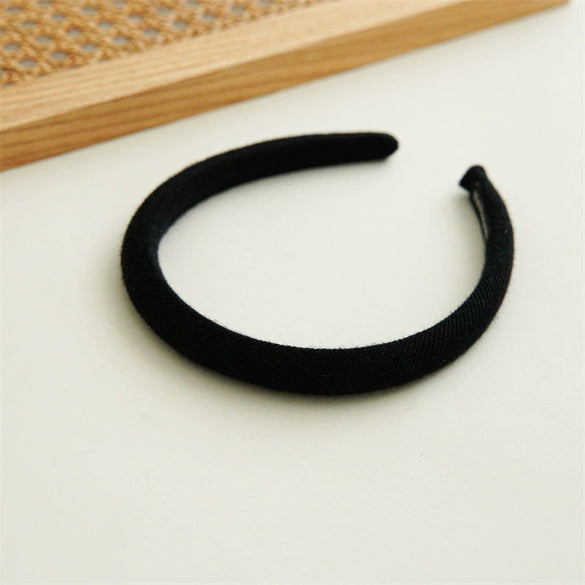 Wholesale Headband Mixed Material Solid Color Handmade Retro Simple For Women