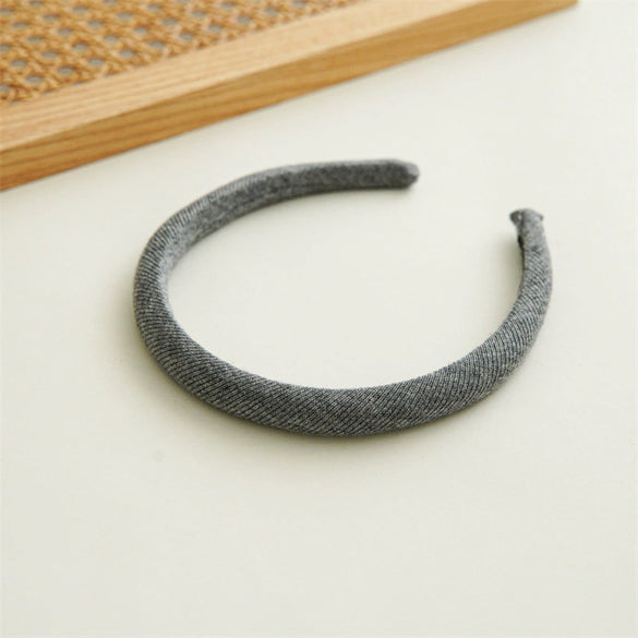 Wholesale Headband Mixed Material Solid Color Handmade Retro Simple For Women
