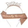 Wholesale Headband Shoulder Strap Set Metal Glitter Electroplated Hair Accessories And Ceremonial Belt For Retirement Party