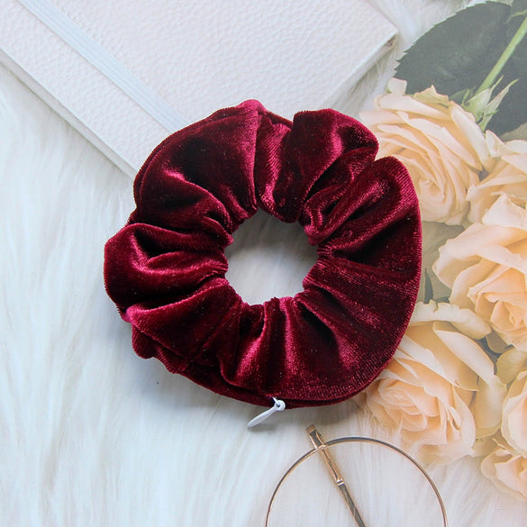 Wholesale Headband Velvet Solid Color Simple Retro Handmade Round Shape