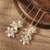 Wholesale Headwear Alloy Retro Ushaped Rhinestone Flower Electroplated Hair Accessories For Bride