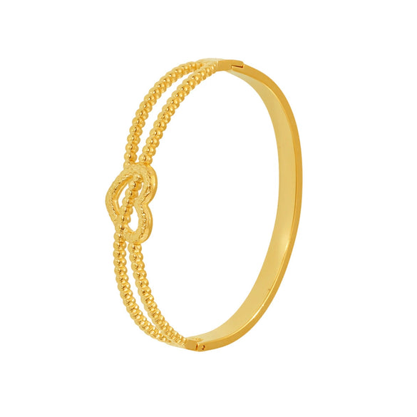 Wholesale Heart Cut Out Line Bracelet Geometric Fashion Stainless Steel 18K Gold Plated