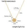 Wholesale Heart Flower Double Layer Jewelry Set For Women Stainless Steel 18K Gold Electroplated