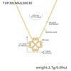 Wholesale Heart Fourleaf Flower Multilayer Stainless Steel Fashionable Elegant Colorpreserving Necklace Bracelet Set With Electroplating
