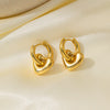 Wholesale Heart Hoop Detachable Titanium Steel Electroplated Earrings For Women