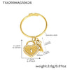 Wholesale Heart Lock Key Titanium Steel Jewelry Necklace Ring Set With Colorpreserving Electroplating For Women