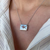 Wholesale Heart Photo Box Pendant Necklace With Opening And Closing Peach Heart Pendant Clavicle Chain Copper Plated Titanium Steel Material Electroplating Treatment