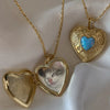 Wholesale Heart Photo Box Pendant Necklace With Opening And Closing Peach Heart Pendant Clavicle Chain Copper Plated Titanium Steel Material Electroplating Treatment