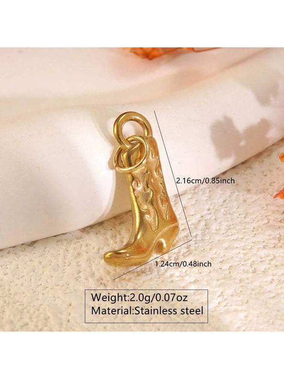 Wholesale Heart Shape Stainless Steel Electroplated Necklace Pendant Accessories Retro Fashion Diy
