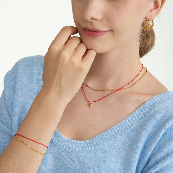 Wholesale Heart Shape Stainless Steel Gold Plated Simple Pendant Necklace For Women