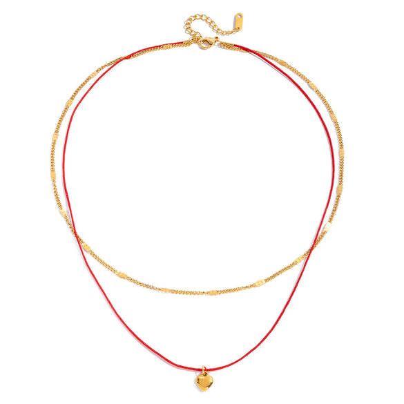 Wholesale Heart Shape Stainless Steel Gold Plated Simple Pendant Necklace For Women