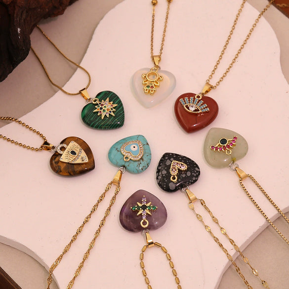 Wholesale Heart Shape Stainless Steel Pendant Necklace Accessories