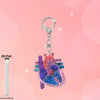 Wholesale Heart Shaped Acrylic Keychain With Nurse Theme Printing For Bag Charm