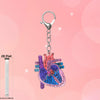 Wholesale Heart Shaped Acrylic Keychain With Nurse Theme Printing For Bag Charm