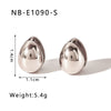 Wholesale Heart Shaped And Geometric C Shaped Fashionable Earrings For Women Stainless Steel With 18K Vacuum Plated In Furnace
