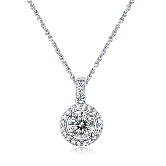 Wholesale Heart Shaped Cow Head Pendant Necklace With Little Red Riding Book Quick Hand Shake Voice 1 Karat Moissanite Silver And White Copper Plated Platinum