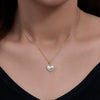 Wholesale Heart Shaped Diamond Inlaid Sterling Silver Pendant Necklace For Women With Cross Chain
