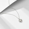 Wholesale Heart Shaped Diamond Inlaid Sterling Silver Pendant Necklace For Women With Cross Chain