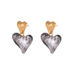 Wholesale Heart Shaped Geometric Resin 18K Gold Electroplated Earrings For Women