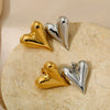 Wholesale Heart Shaped Hollow Stainless Steel Earrings With Electroplating Treatment Fashionable And Exquisite For Women
