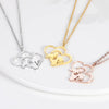 Wholesale Heart Shaped Hollow Stainless Steel Necklace With Heart Shaped Pendant For Mother And Kids Electroplated