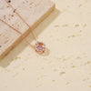 Wholesale Heart Shaped Stainless Steel And Copper Zircon Pendant Necklace With Electroplating In Fashion Geometric Style For Women