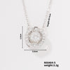 Wholesale Heart Shaped Stainless Steel And Copper Zircon Pendant Necklace With Electroplating In Fashion Geometric Style For Women