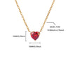Wholesale Heart Shaped Stainless Steel Birthstone Necklace With 18K Gold Plated Electroplating For Women