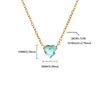 Wholesale Heart Shaped Stainless Steel Birthstone Necklace With 18K Gold Plated Electroplating For Women