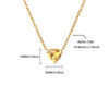 Wholesale Heart Shaped Stainless Steel Birthstone Necklace With 18K Gold Plated Electroplating For Women
