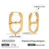 Wholesale Heart Shaped Stainless Steel Earrings With Electroplating Geometric Pattern