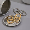 Wholesale Heart Shaped Stainless Steel Earrings With Electroplating Geometric Pattern