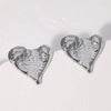 Wholesale Heartd Titanium Steel And Stainless Steel Stud Earrings For Women With Electroplating Design