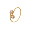 Wholesale Heart Square Geometric Style Opening Ring Stainless Steel 18K Gold Plated