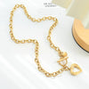 Wholesale Heart Style 316L Stainless Steel Women's Clavicle Necklace With Electroplating And Ot Buckle