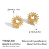 Wholesale Heartshaped Abstract Design Earrings Titanium Steel Stainless Steel Ear Needles Pvd Furnace Vacuum Real Gold Plating Girls