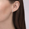 Wholesale Heartshaped Animal Zodiac Zircon Copper Earrings For Women In Creamy Sweet Girl Style