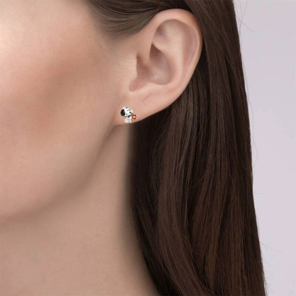Wholesale Heartshaped Animal Zodiac Zircon Copper Earrings For Women In Creamy Sweet Girl Style