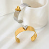 Wholesale Heartshaped Colorblocking 18K Gold Plated Stainless Steel Bracelet For Women