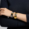 Wholesale Heartshaped Colorblocking 18K Gold Plated Stainless Steel Bracelet For Women