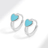 Wholesale Heartshaped Copper Earrings With Geometric Pattern And Electroplating Treatment For Female